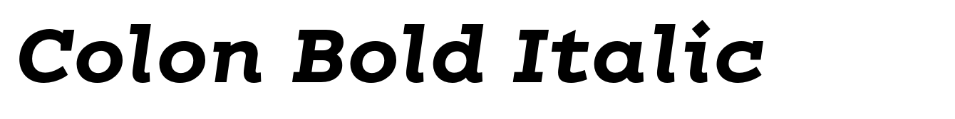 Colon Bold Italic